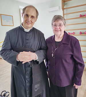 From left: Fr. Vittorio Mazzucchelli and Sr. Toni Harris